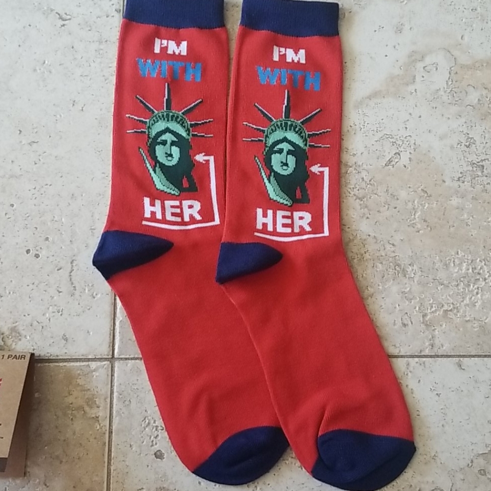 New Statue of liberty "I'm with her" sock july 4th